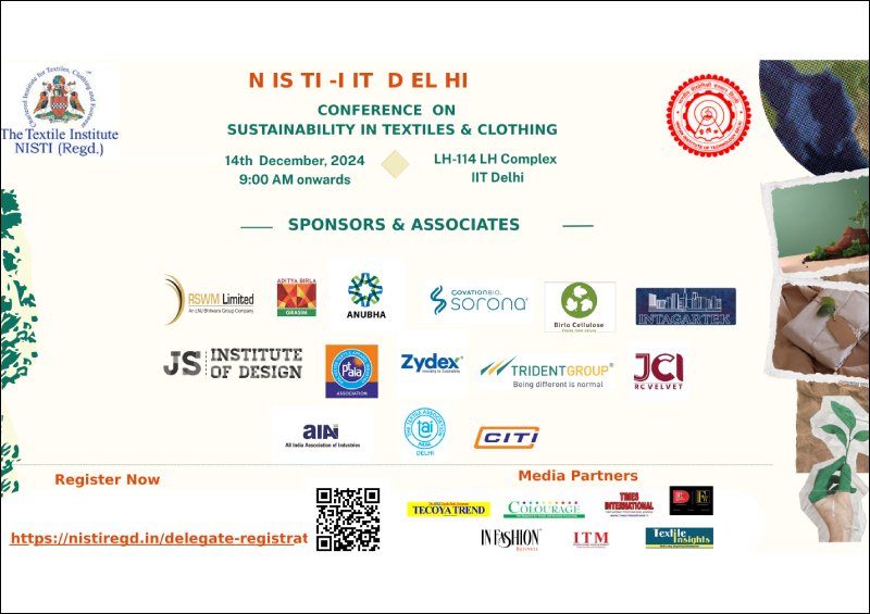 NISTI IIT Delhi To Host Conference On Sustainability In T C Textile 